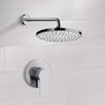 Remer SS50 Chrome Shower Faucet Set With Rain Shower Head